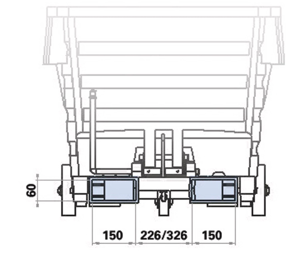 Prekucni voziček iz polietilena (PE), prostornina 300 litrov