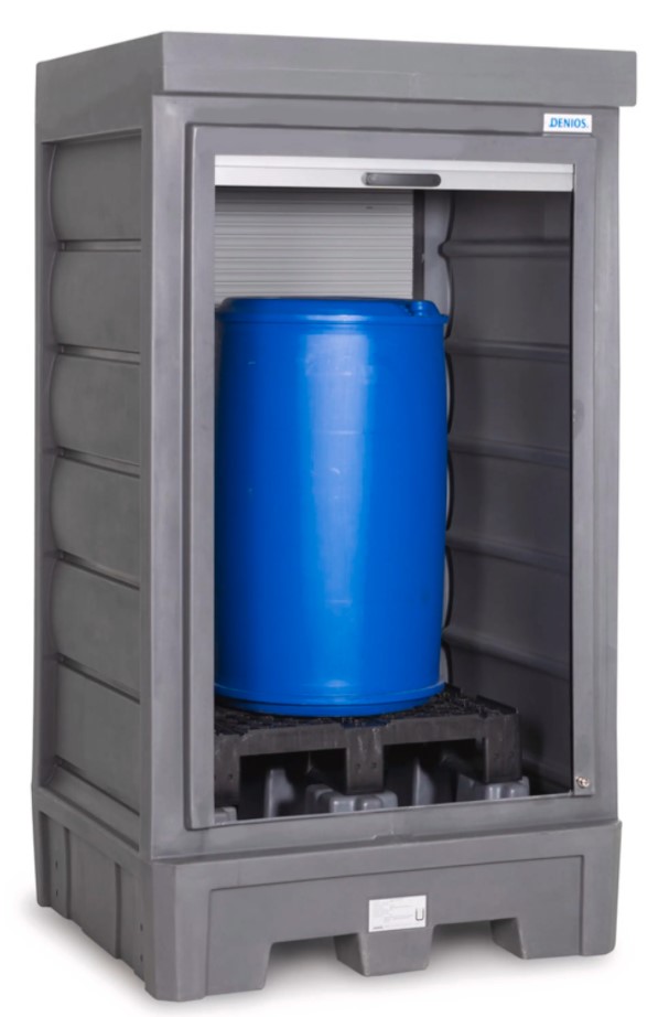 PolySafe kontejner za 1 sod po 200 litrov, z roleto, iz polietilena (PE)