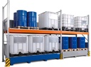 Regal za shranjevanje IBC posod K6-I z 2 nivoji za 6x IBC po 1000 l