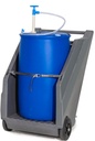 Premični črpalni sistem za kisline / kemikalije z vozičkom iz PE in ročno črpalko