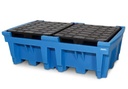 Lovilna-prestrezna posoda iz polietilena (PE) | 2 IBC | z dvema paletama