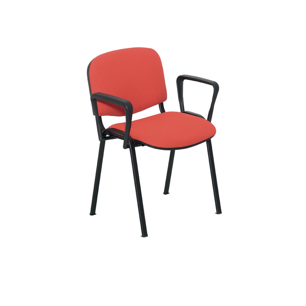 Konferenčni stol GIOVE z naslonom | rdeč tekstil