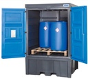 PolySafe odlagališče za nevarne snovi | za 4 sode po 200 litrov ali 1 IBC po 1000 litrov | 2330x1560x1550 mm