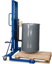 Dvižni voziček za kovinske sode | višina dviga 0-1390 mm | široko podvozje | za 60-200 litrske sode