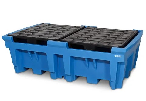 [328319] Lovilna-prestrezna posoda iz polietilena (PE) | 2 IBC | z dvema paletama