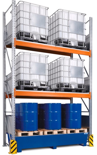 [200023] Regal za shranjevanje IBC posod | 3 nivoji za 6x IBC po 1000 litrov | K6-I 