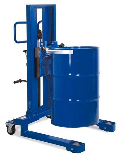 [214475] Dvižni voziček za sode | višina dviga 0-520 mm |  široko podvozje | za 200-220 litrske kovinske in plastične sode